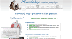 Desktop Screenshot of kroj.sk