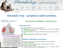 Tablet Screenshot of kroj.sk